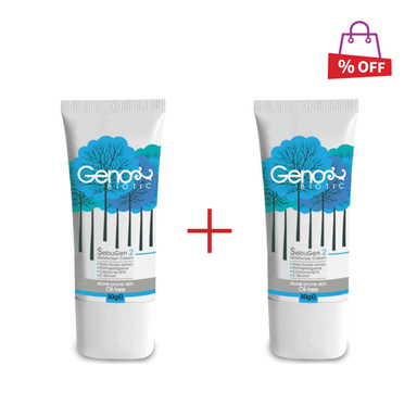 کرم رطوبترسان ژنوبایوتیک (Geno biotic) مدل SebuGen 2 وزن 50 گرم مجموعه 2 عددی