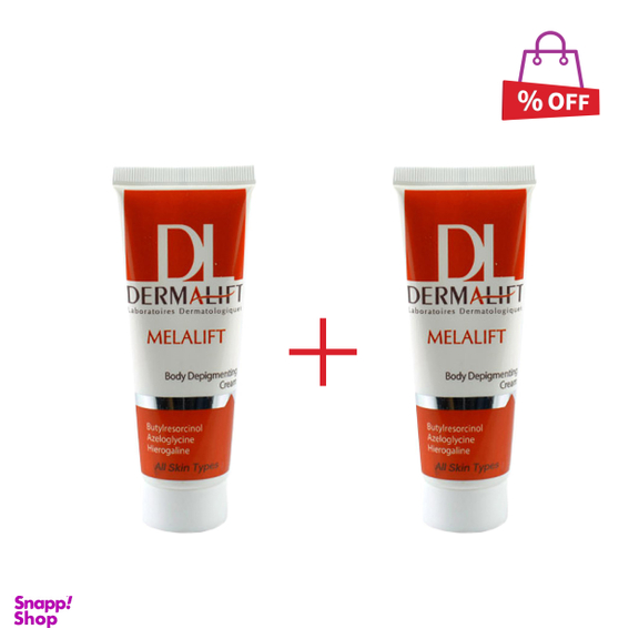 کرم روشن کننده بدن درمالیفت (Dermalift) مدل Melalift حجم 75 میلی‌‌لیتر مجموعه 2 عددی