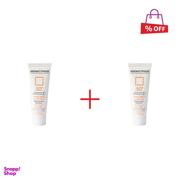 کرم ضد آفتاب بی رنگ درماتیپیک (Dermatypique) مناسب پوست چرب با SPF50 حجم 50 میلی‌لیتر مجموعه 2 عددی