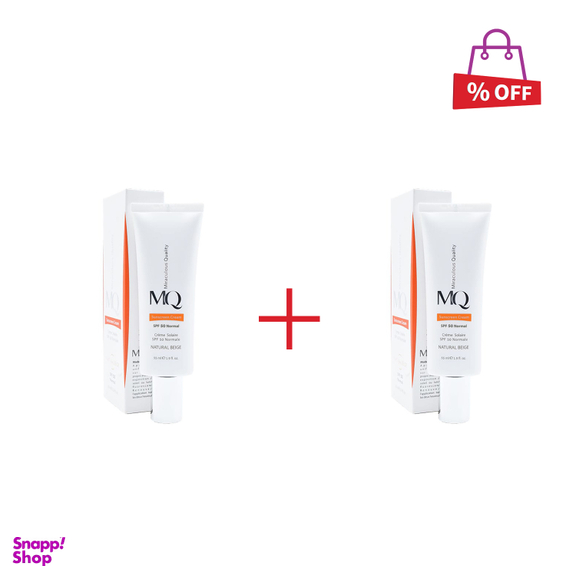کرم ضد آفتاب رنگی ام کیو (MQ) مدل Normal با SPF50 رنگ بژ طبیعی مجموعه 2 عددی