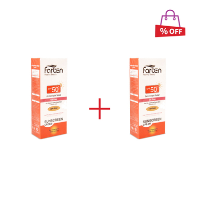 کرم ضد آفتاب فاربن (Farben) مناسب پوست چرب حجم 50 میلی‌لیتر مجموعه 2 عددی