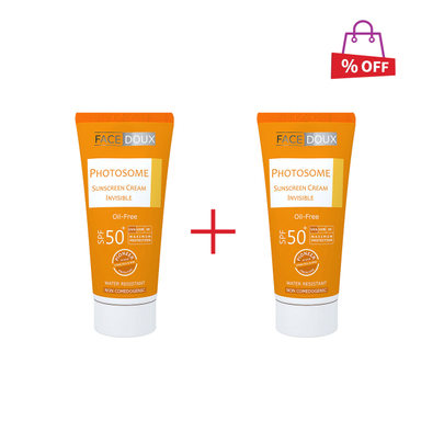 کرم ضد آفتاب فیس دوکس (Face Doux) سری Photosome با SPF50 مناسب پوست های چرب بی رنگ حجم 40 میلی‌‌ لیتر مجموعه 2 عددی