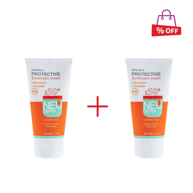 کرم ضد آفتاب نیودرم (Neuderm) مدل Highly Protective Invisible SPF50 حجم 50 میلی‌‌لیتر مجموعه 2 عددی