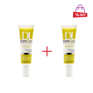 کرم ضد تیرگی و التیام بخش دور چشم درمالیفت (Dermalift) مدل Vitalift Anti Dark حجم 25 میلی‌لیتر مجموعه 2 عددی