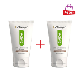 کرم ضد جوش رنگی ویتالیر (Vitalayer) سری Activit مدل Natural Tinted حجم 40 میلی‌لیتر مجموعه 2 عددی