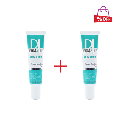 کرم ضد جوش و کنترل کننده چربی پوست درمالیفت (Dermalift) مدل Sebolift حجم 30 میلی‌لیتر مجموعه 2 عددی