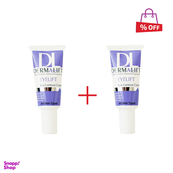 کرم ضد چروک و ضد پف دور چشم درمالیفت (Dermalift) مدل Eyelift Eye Contour حجم 20 میلی‌ لیتر مجموعه 2 عددی
