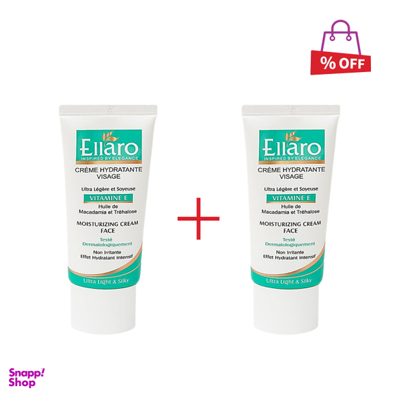 کرم مرطوب کننده دست و صورت الارو (Ellaro) مدل Vitamin E حجم 50 میلی‌لیتر مجموعه 2 عددی
