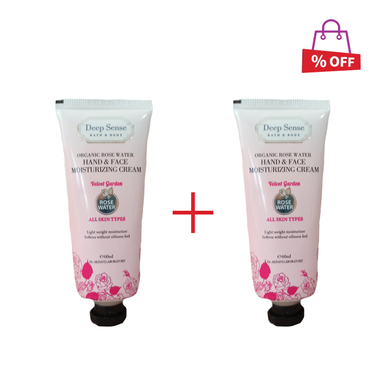 کرم مرطوب کننده دیپ سنس (Deep sense) مدل Rose Water حجم 60 میلی‌لیتر مجموعه 2 عددی