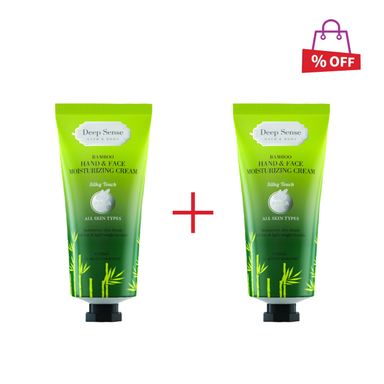 کرم مرطوب کننده دیپ سنس (Deep sense) مدل Tea Tree و عصاره بامبو حجم 60 میلی‌لیتر مجموعه 2 عددی