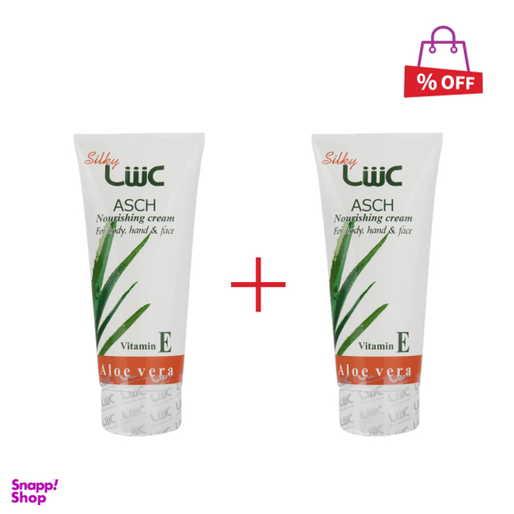 کرم مرطوب کننده عش (ash) مدل Aloe vera حجم 200 میلی‌لیتر مجموعه 2 عددی