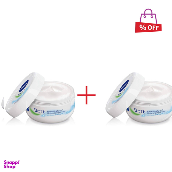 کرم مرطوب کننده نیوآ (Nivea) مدل سافت حجم 200 میلیلیتر مجموعه 2 عددی