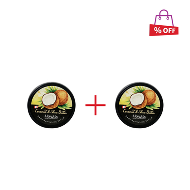 کرم مرطوب کننده نیوتیس (Newtis) مدل نارگیل و شی باتر حجم 200 میلی‌لیتر مجموعه 2 عددی