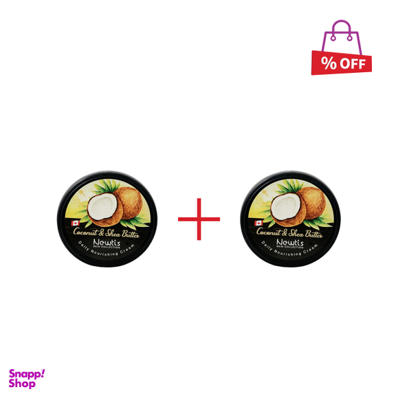 کرم مرطوب کننده نیوتیس (Newtis) مدل نارگیل و شی باتر حجم 200 میلی‌لیتر مجموعه 2 عددی