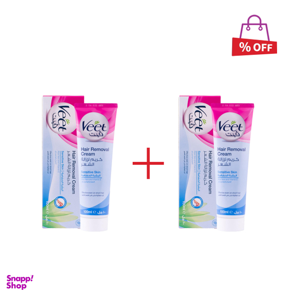 کرم موبر بدن ویت (Veet) مخصوص پوست حساس حجم 100 میلی‌لیتر مجموعه 2 عددی