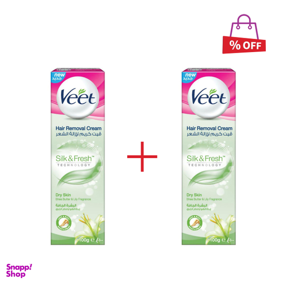 کرم موبر ویت (Veet) مدل Dry وزن 100 گرم مجموعه 2 عددی