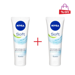 کرم نرم کننده نیوآ (Nivea) مدل Soft حجم 75 میلی‌لیتر مجموعه 2 عددی
