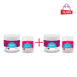 گوش پاک کن پنبه ریز Cir_cle بسته 200 عددی به همراه گوش پاک کن پنبه ریز مدل Cir_cle بسته 100 عددی مجموعه 2 عددی