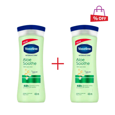 لوسیون بدن وازلین (Vaseline) مدل Aloe Sooth حجم 400 میلیلیتر مجموعه 2 عددی