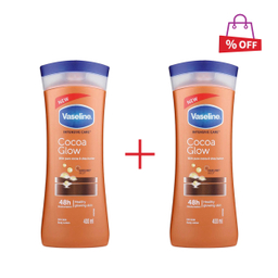 لوسیون بدن وازلین مدل Cocoa Glow حجم 400 میلی‌لیتر مجموعه 2 عددی