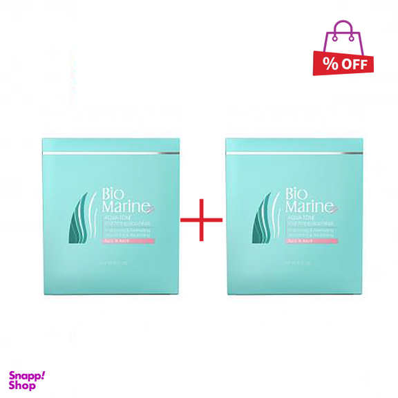ماسک روشن کننده صورت بایومارین (Biomarine) مدل Aqua tone حجم 15 میلی‌ لیتر مجموعه 2 عددی