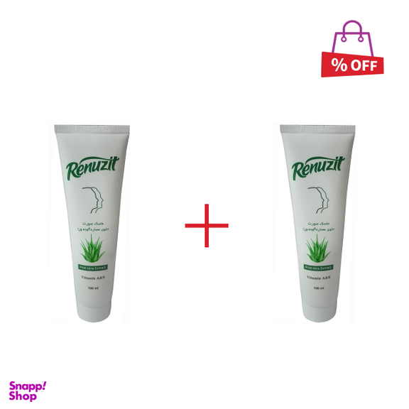 ماسک صورت رینوزیت (Renuzit) مدل آلویه ورا حجم 100 میلی‌ لیتر مجموعه 2 عددی