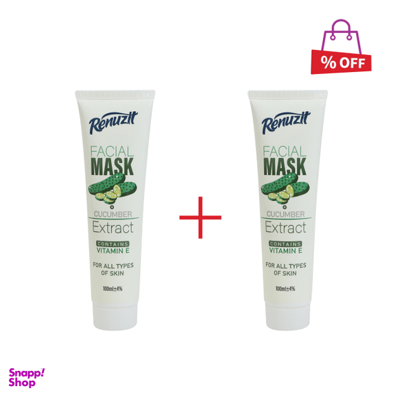 ماسک صورت رینوزیت (Renuzit) مدل خیار حجم 100 میلی‌ لیتر مجموعه 2 عددی