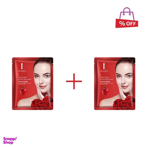 ماسک صورت ونزن (Venzen) مدل سیب قرمز وزن 25 گرم مجموعه 2 عددی