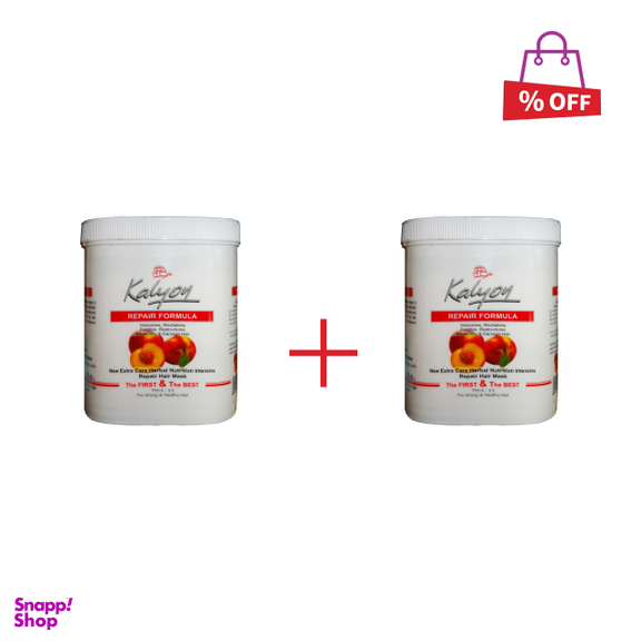 ماسک مو گیاهی کالیون (Kalyon) مدل هلو حجم 750 میلی‌لیتر مجموعه 2 عددی