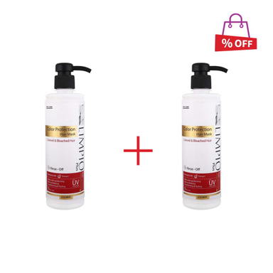 ماسک مو لیمپیو (Limpio) مدل تثبیت کننده رنگ مو حجم 350 میلی‌لیتر مجموعه 2 عددی