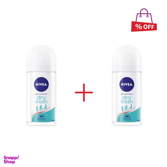 مام رول زنانه نیوآ (Nivea) مدل Dry Fresh حجم 50 میلی لیتر مجموعه 2 عددی