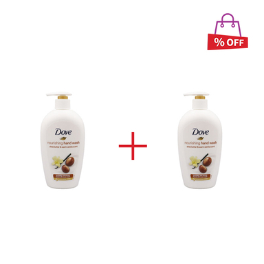 مایع دستشویی داو (Dove) حاوی شی باتر بارایحه وانیل حجم 500 میلی لیتر مجموعه 2 عددی