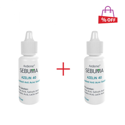 محلول ضد جوش و التیام بخش آردن سری sebuma مدل Azelin 40 حجم 30 میلی‌ لیتر مجموعه 2 عددی