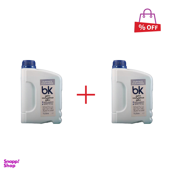 محلول ضدعفونی کننده سطوح یارانه ای بی کی (bk) حجم 1000 میلی‌لیتر مجموعه 2 عددی