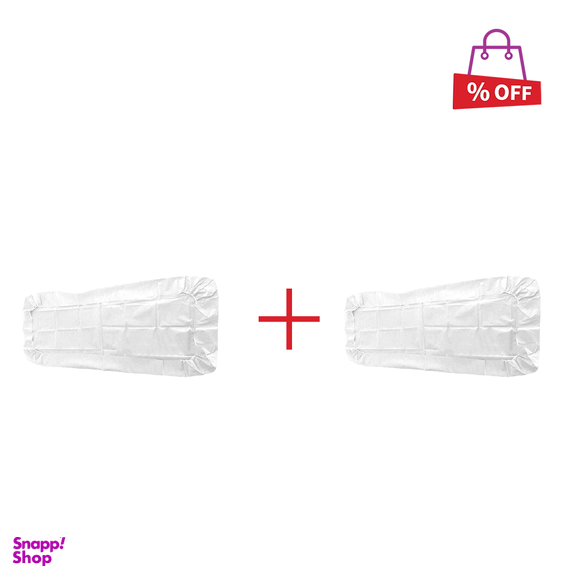 ملحفه یکبار مصرف دو سرکش سفید سایز 220*80 مجموعه 2 عددی