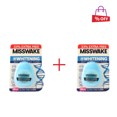 نخ دندان 33 درصد میسویک (Misswake) مدل Whitening طول 50 متر مجموعه 2 عددی