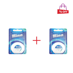 نخ دندان مینا (Mina) مدل Ultra thin با اسانس اکالیپتوس طول 50 متر مجموعه 2 عددی