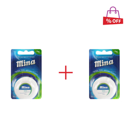 نخ دندان مینا (Mina) مدل Ultra thin با اسانس نعناع طول 50 متر مجموعه 2 عددی