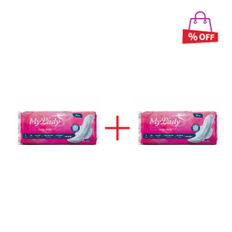 نوار بهداشتی بالدار مای‌ لیدی (My lady) مدل Classic Pink سایز بزرگ بسته 10 عددی مجموعه 2 عددی
