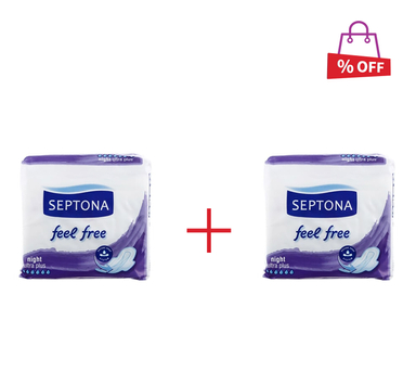 نوار بهداشتی سپتونا (Septona) مدل Night Feel Free بسته 5 عددی مجموعه 2 عددی