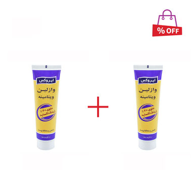 وازلین ایروکس (Irox) مدل ویتامینه حاوی زینک اوکساید 20 درصد وزن 80 گرم مجموعه 2 عددی