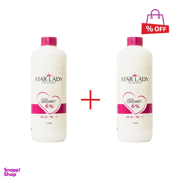 اکسیدان استار لیدی (Star Lady) مدل 6 درصد حجم 1000 میلی لیتر مجموعه 2 عددی