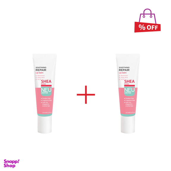 بالم لب نیودرم (Neuderm) مدل Soothing Repair حجم 15 میلی‌لیتر مجموعه 2 عددی