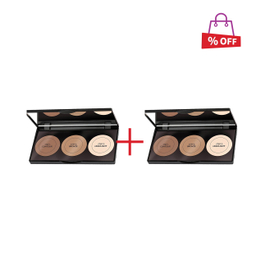 پالت کانتور پودری سه رنگ گلدن رز (GoldenRose) مجموعه 2 عددی