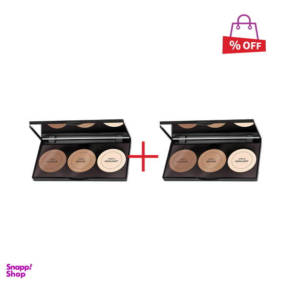 پالت کانتور پودری سه رنگ گلدن رز (GoldenRose) مجموعه 2 عددی