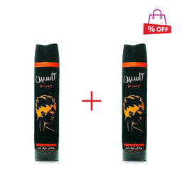چسب مو کاسپین (Caspian) مدل Mega Hold حجم 250 میلی‌لیتر مجموعه 2 عددی