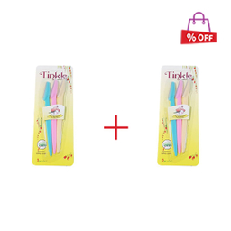 تیغ اصلاح ابرو تینکل (Tinkle) مدل Shaper بسته 3 عددی رنگ چند رنگ مجموعه 2 عددی