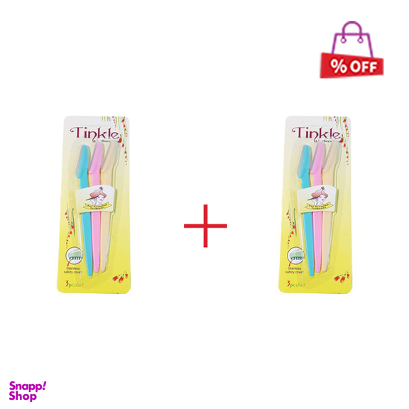 تیغ اصلاح ابرو تینکل (Tinkle) مدل Shaper بسته 3 عددی رنگ چند رنگ مجموعه 2 عددی