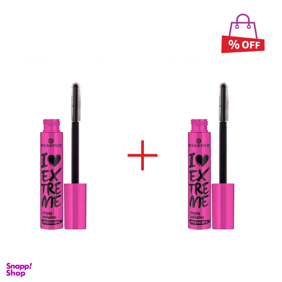 ریمل اسنس (Essence) مدل I Love Extreme Crazy Volume Mascara حجم 12 میلی لیتر مجموعه 2 عددی