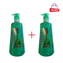 ژل مو آتوسا (Atousa) مدل Aloe Vera رنگ سبز حجم 750 میلی‌ لیتر مجموعه 2 عددی